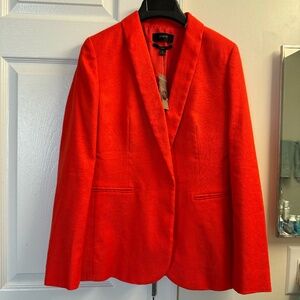 NWT Red J Crew Parke Linen Blend Blazer Size 2